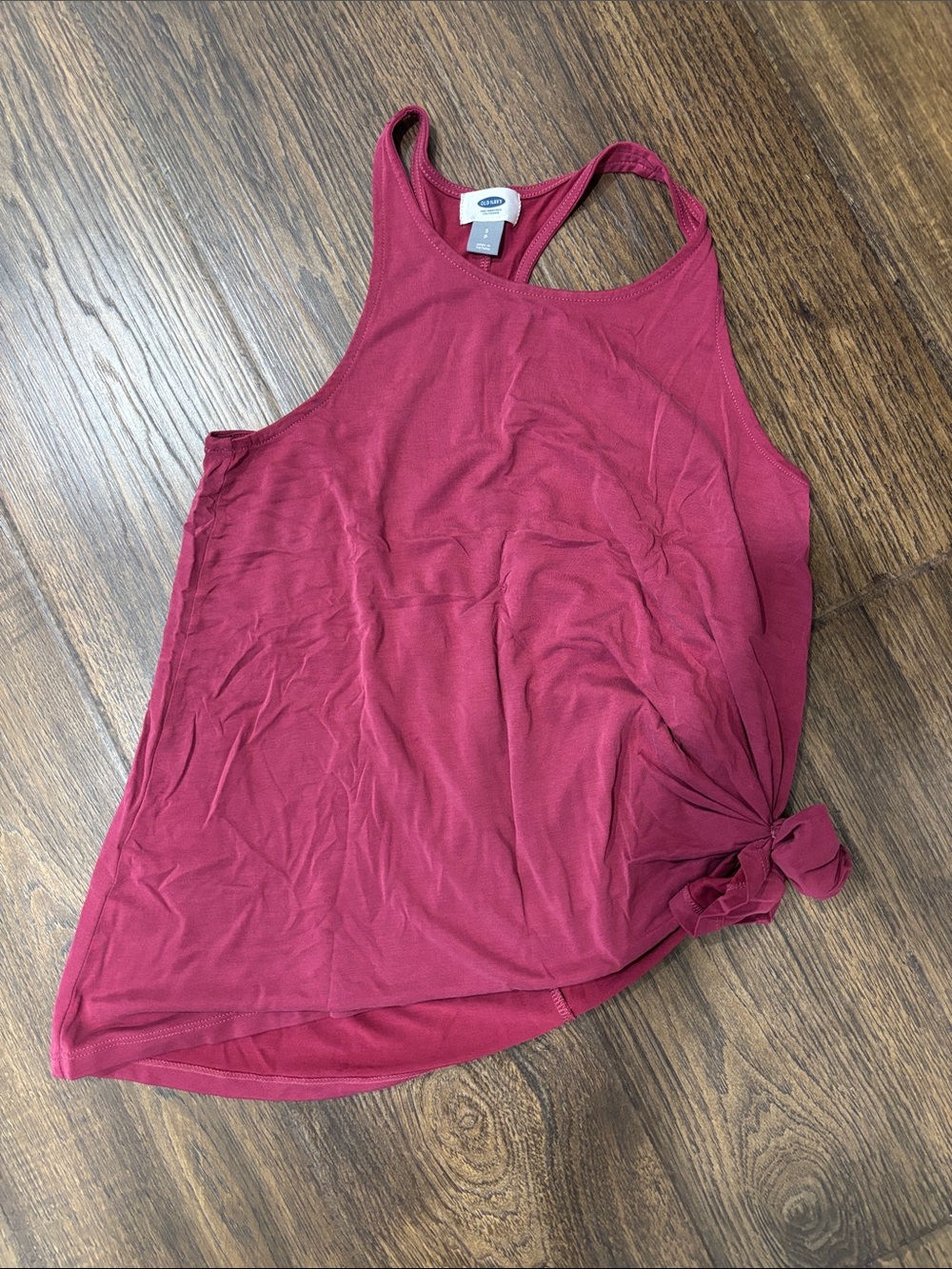Old Navy Women's Burgundy Side-Tie Racerback Tank Top